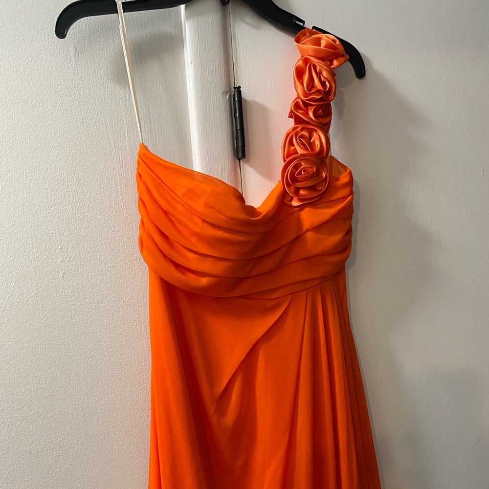 Women’s long mesh one shoulder dress with sheer overlay size Large